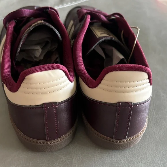 adidas Burgundy and Cream Sneakers - Picture 5 of 6
